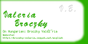 valeria broczky business card